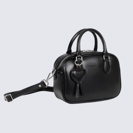 Sac porté main deux poignées Hexagona, sac porté main deux poignées classe et moderne femme en noir