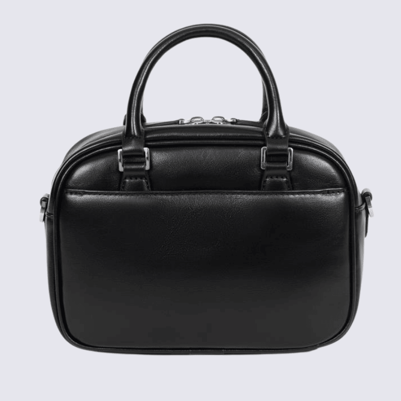 Sac porté main deux poignées Hexagona, sac porté main deux poignées classe et moderne femme en noir