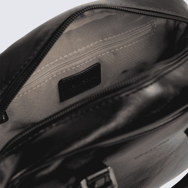 Sac porté main deux poignées Hexagona, sac porté main deux poignées classe et moderne femme en noir