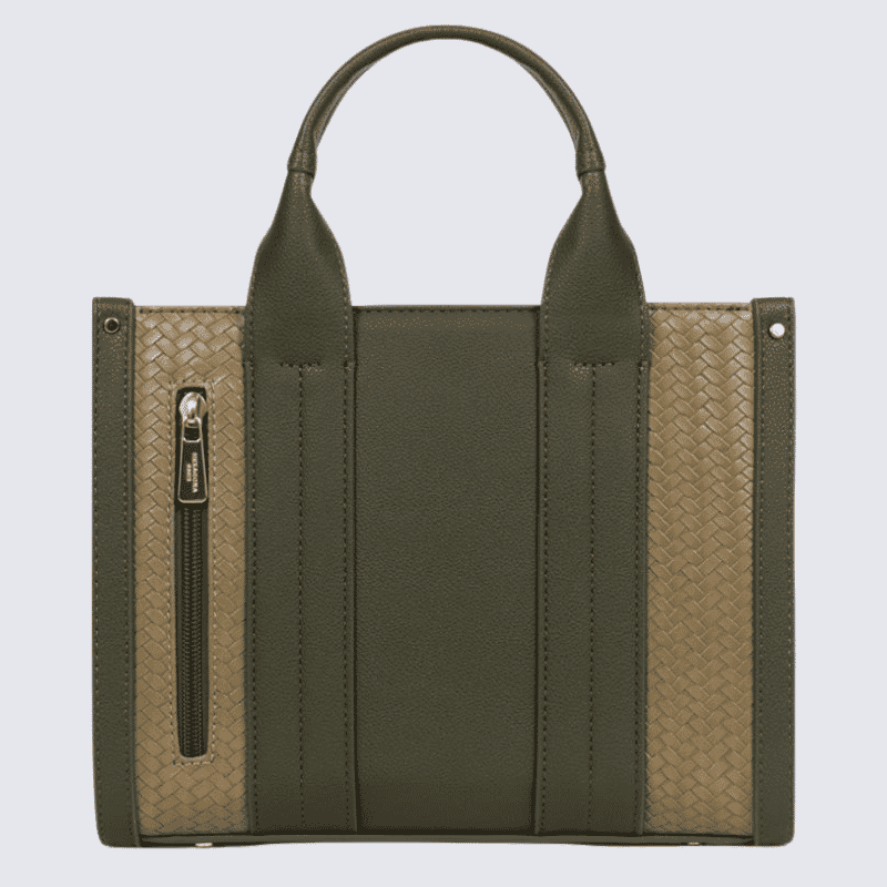 Sac porté main deux poignées Hexagona, sac porté main deux poignées classe et moderne femme en kaki