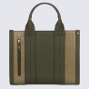 Sac porté main deux poignées Hexagona, sac porté main deux poignées classe et moderne femme en kaki