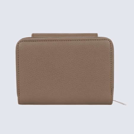 Portefeuille Hexagona, portefeuille ligne Aurore femme taupe