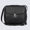 Sac porté travers Hexagona, Sac porté travers format rectangulaire femme en cuir noir
