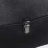 Sac porté travers Hexagona, Sac porté travers format rectangulaire femme en cuir noir