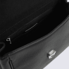 Sac porté travers Hexagona, Sac porté travers format rectangulaire femme en cuir noir