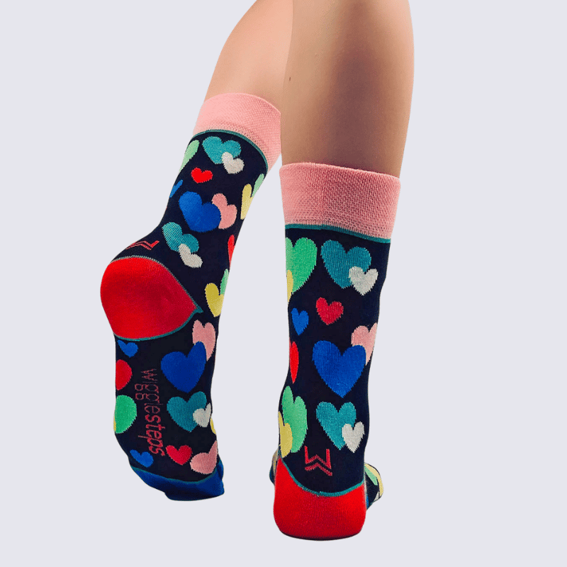 Chaussettes Wigglesteps, Chaussettes mixte motif Coeur