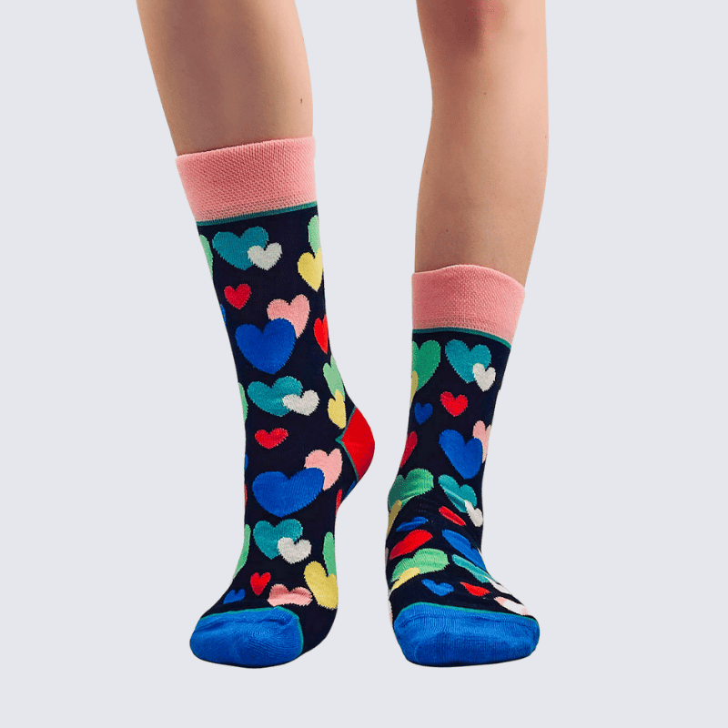 Chaussettes Wigglesteps, Chaussettes mixte motif Coeur